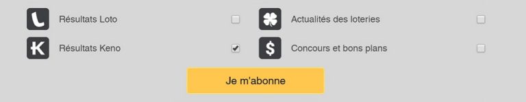 Comment recevoir les résultats du Keno par email ?