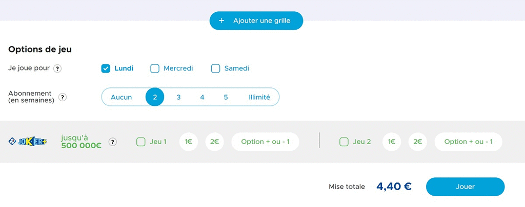 « Vous choisissez les soirs de tirages et la durée de votre abonnement Loto »