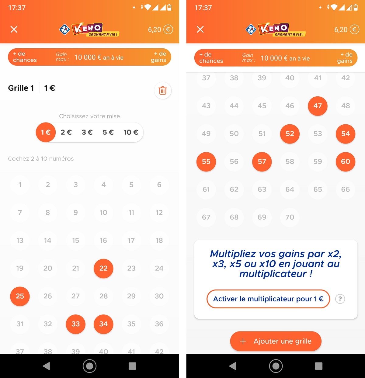 Si vous résidez en France et que vous êtes majeur, vous pouvez créer un compte joueur sur le site de la Française des Jeux. C'est la seule condition requise pour participer au Keno en ligne, aucun autre opérateur de jeux n'est habilité à vous faire jouer à Keno français.