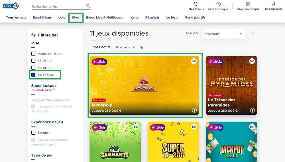 Découvrez comment accéder au jeu Monopoly sur le site FDJ.fr.