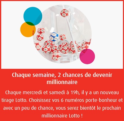 2 tirages par semaine au Lotto belge