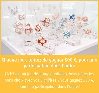 Pick 3 loterij jackpot: € 500