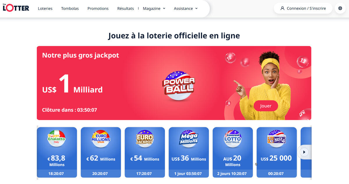 Participez à la loterie Powerball depuis la Belgique.