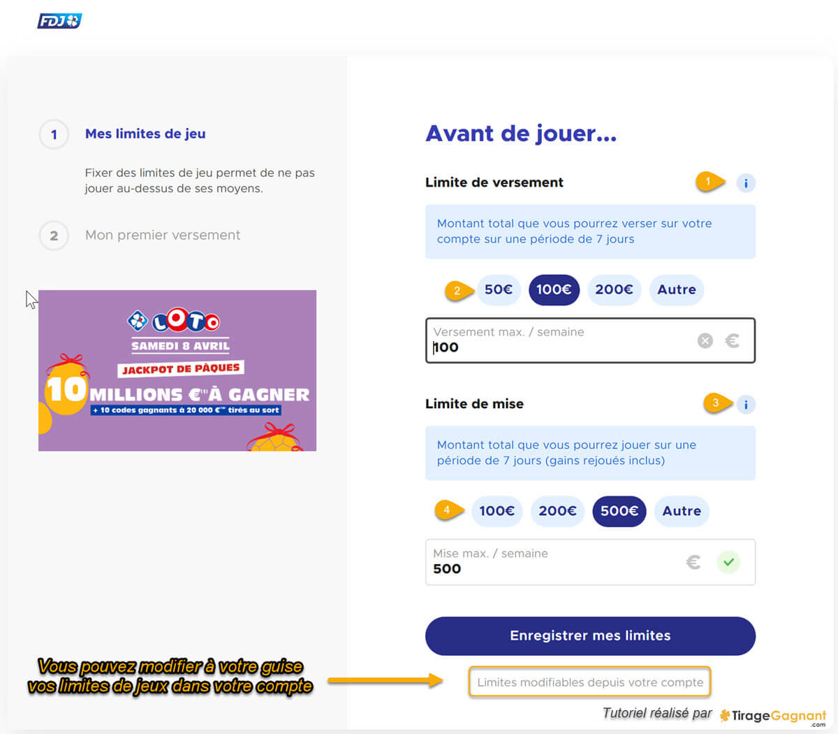 Visionnez la vidéo qui explique la procédure d'inscription sur FDJ.fr, un processus qui ne vous prendra pas plus de 5 minutes.