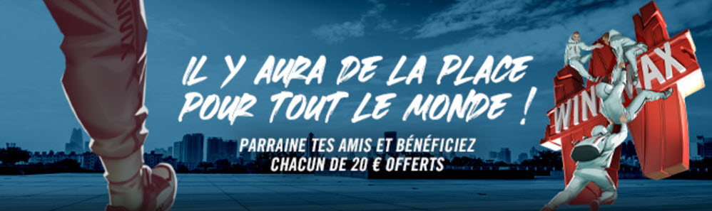 Bénéficiez de 20€ supplémentaires grâce au parrainage Winamax.