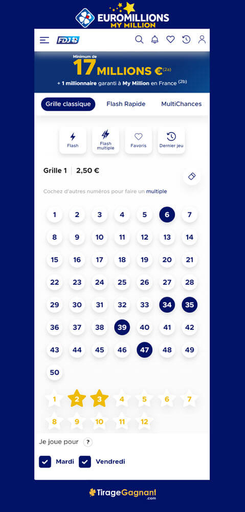 Participez à des jeux en groupe avec l'offre Multichances de la FDJ à partir de 5€ jusqu'à 7,50€.
