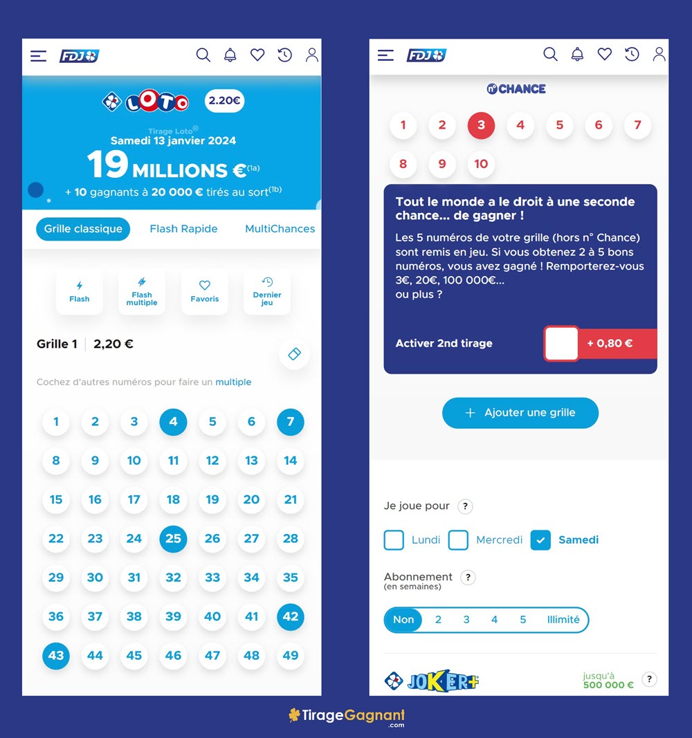 Grille Loto en ligne sur FDJ.fr