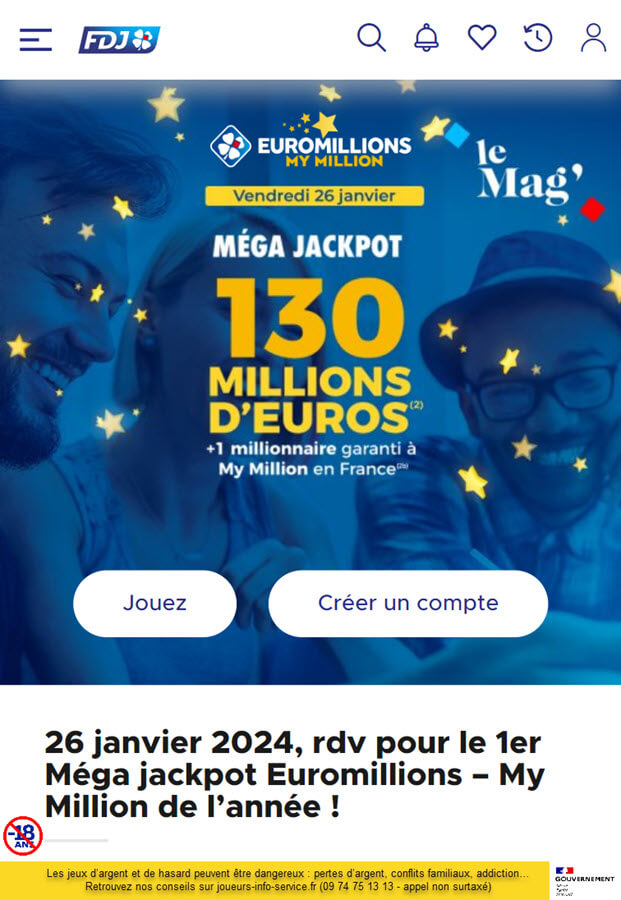D’après les données d'EuroMillions,