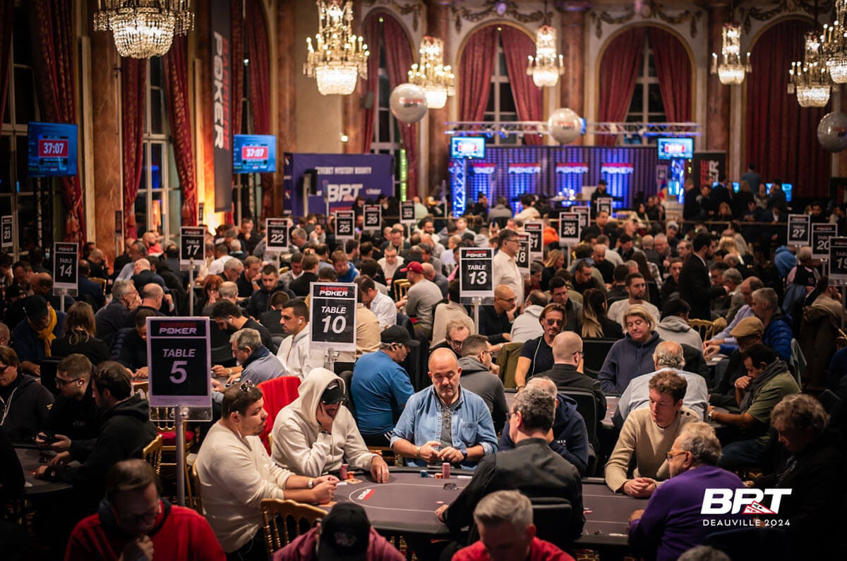 L'afflux de joueurs de poker lors de l'étape du BPT Deauville en 2024.