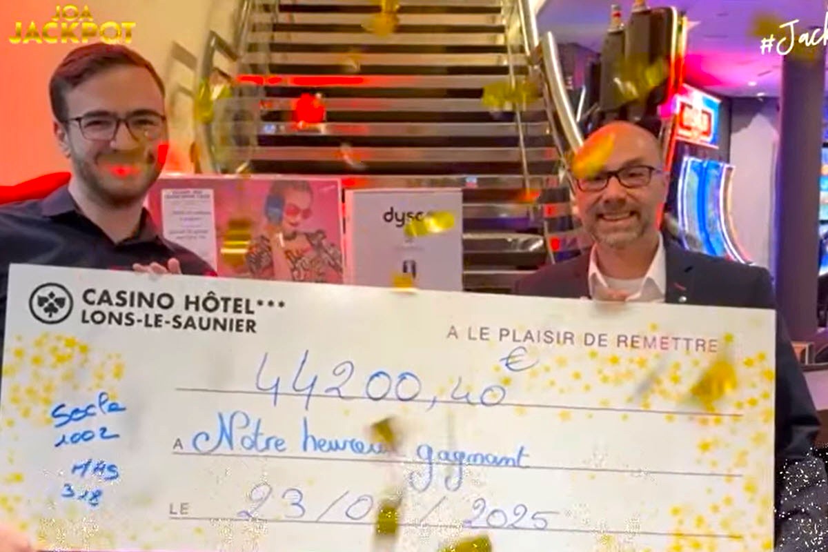 Gagnant du Casino de Lons-le-Saunier : une quinte flush pour 44 000 €.