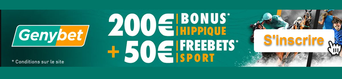 Inscrivez-vous sur le site Genybet pour bénéficier du bonus de bienvenue et du code promo.
