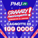 Prix d'Amérique sur PMU.fr : la Crazy Americagnotte offre 100 000 € à partager entre tous les parieurs.