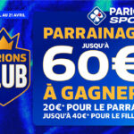 Parrainage Parions Sport : 60€ de freebets à partager pour parrainer un ami en 2025.