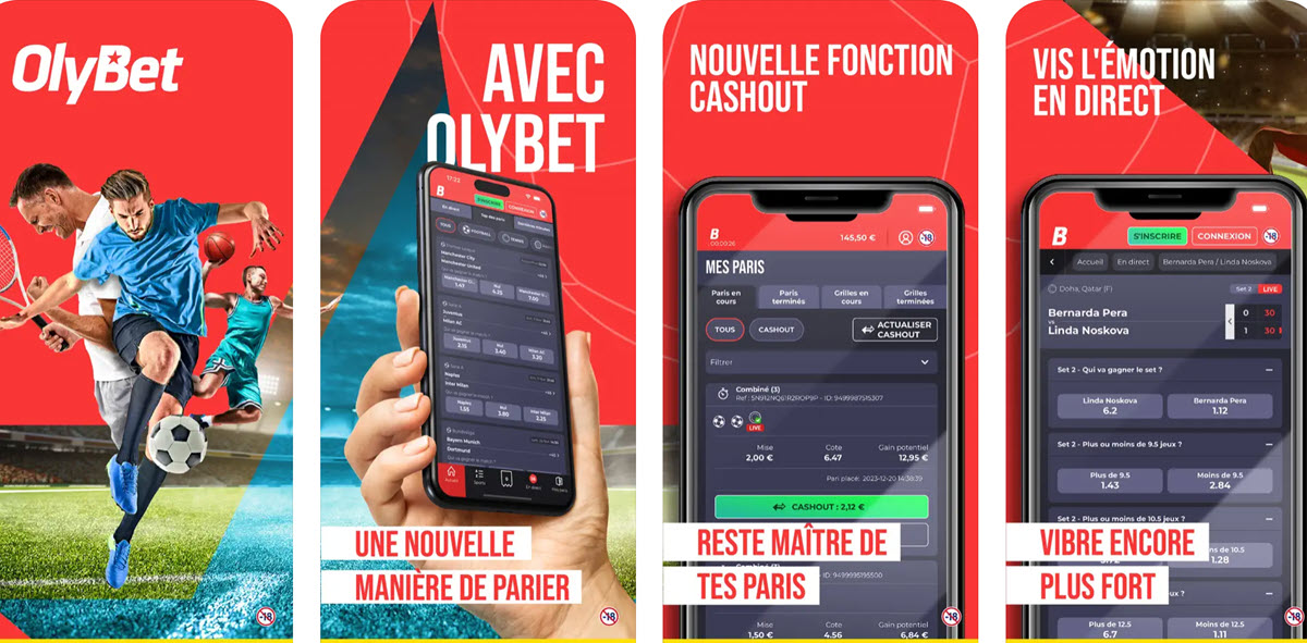 Application Olybet iPhone en exemple