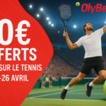 Olybet : Bénéficiez de 30€ en bonus lors du Masters 1000 de Madrid jusqu'au 26 avril.