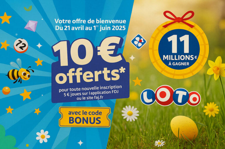 À l'occasion de Pâques, la FDJ offre une promotion généreuse de 10 euros et un super jackpot de 11 millions d'euros au Loto.