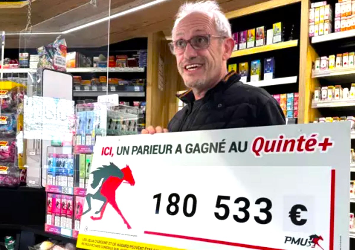 Franck, l'un des employés de L'Orangeraie, a vendu le ticket gagnant du Quinté+.