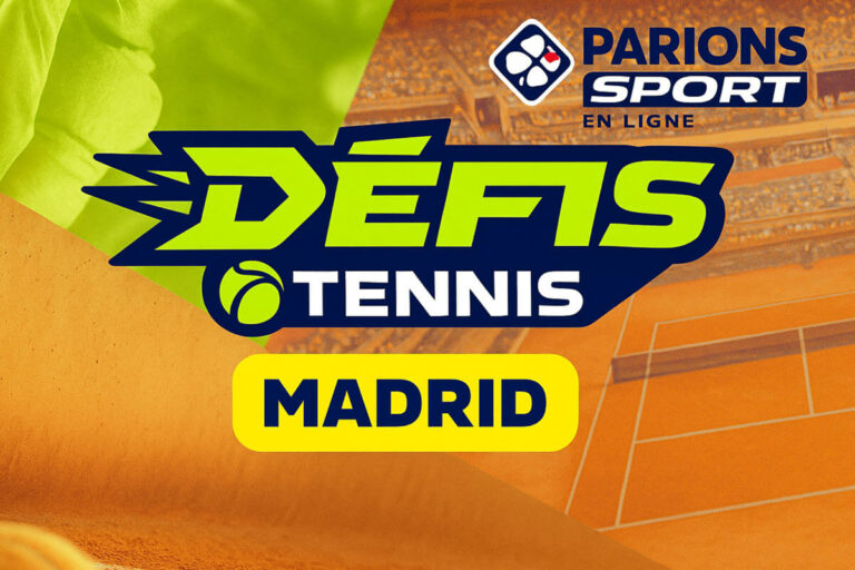 Masters de Madrid : Parions Sport offre jusqu'à 20 euros sous forme de freebets grâce à son Défi Madrid.